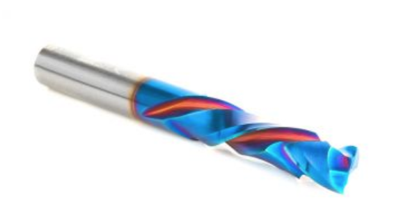 Compression Spiral 3/8 D x 1-5/8 CH x 3/8 SHK x 3-1/2 Inch Long 2 Flute Router Bit